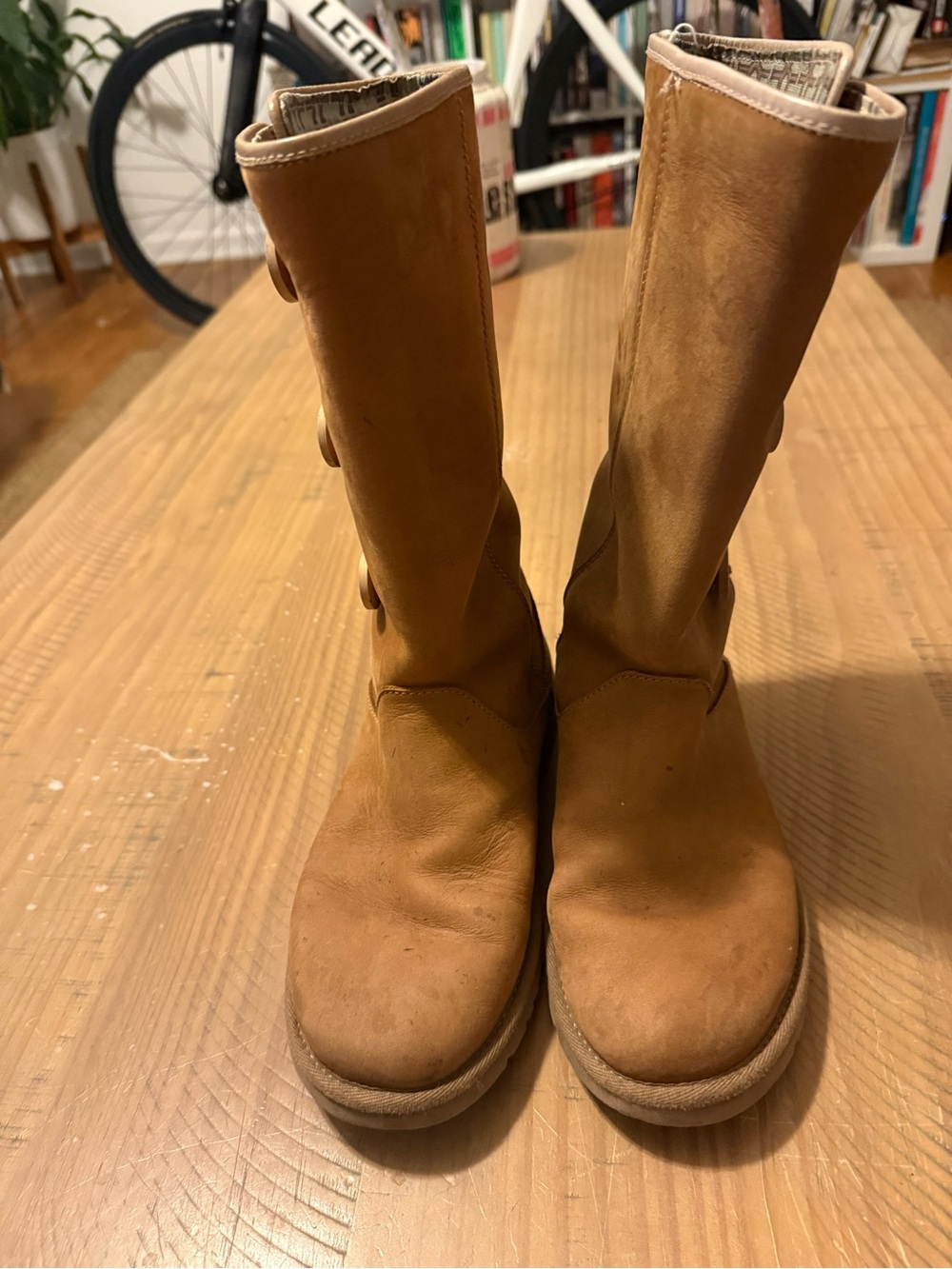 UGG Women's Lace-Up Mid-Calf Boots in Chestnut Brown